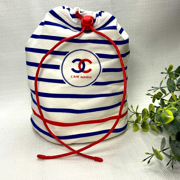 CHANEL Handbags - NIB Chanel L’air Marin Red, White, & Blue Cotton Drawstring Bag